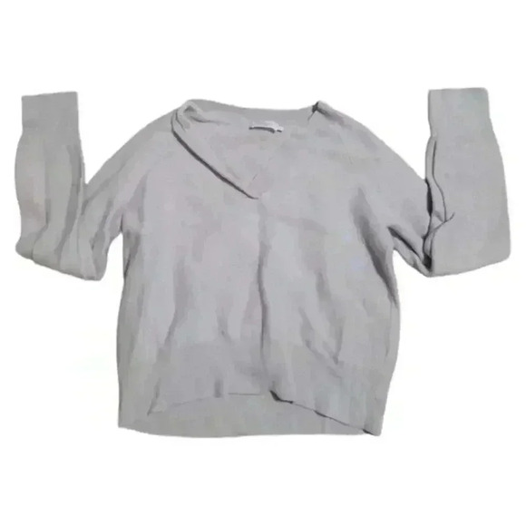 The Reset R Label Women's Gray V-Neck Wool Sweater Size Medium - Picture 1 of 4